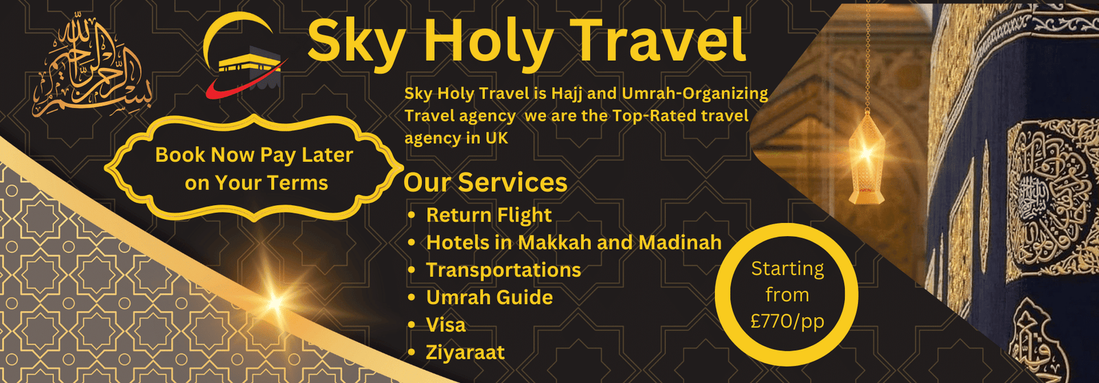 Sky holy travel banner